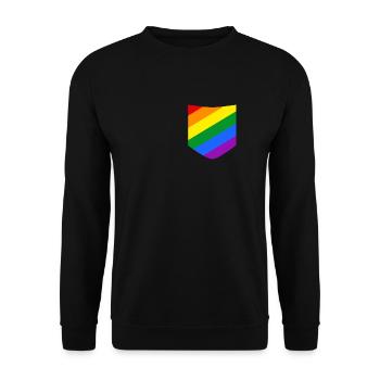 LGBT Rainbow Flag Pocket Chest Bag Gifts - Unisex Sweatshirt - black - Front - Alina (178cm) & Michal (187cm)