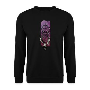 Whispers of Dreams: The Dreamcatcher - Unisex Sweatshirt - black - Front - Alina (178cm) & Michal (187cm)