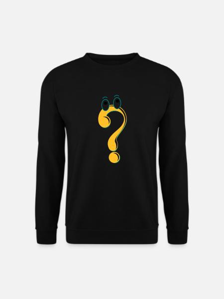 Fragezeichen Figur Symbol Idee Geschenk Comic - Unisex Pullover - Schwarz