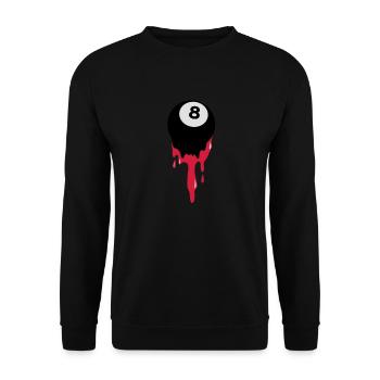 bleeding eight 8 ball from snooker or pool - Unisex Sweatshirt - black - Front - Alina (178cm) & Michal (187cm)
