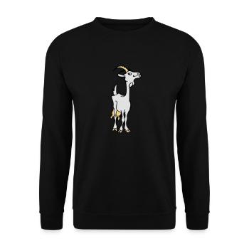Chèvre - Sweat-shirt Unisexe - noir - Devant - Alina (178cm) & Michal (187cm)