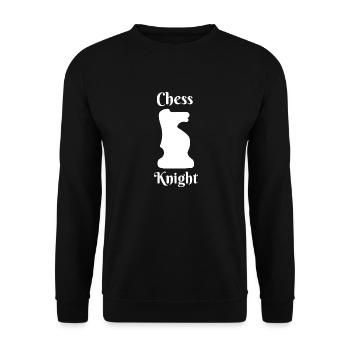 Chess game knight piece - Unisex Sweatshirt - black - Front - Alina (178cm) & Michal (187cm)