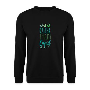 Süßer als Amor - Unisex Pullover - Schwarz - Vorne - Alina (178cm) & Michal (187cm)