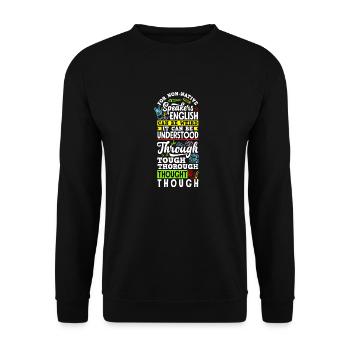 ESL Teacher Linguist Multilingual Teaching - Unisex Pullover - Schwarz - Vorne - Alina (178cm) & Michal (187cm)