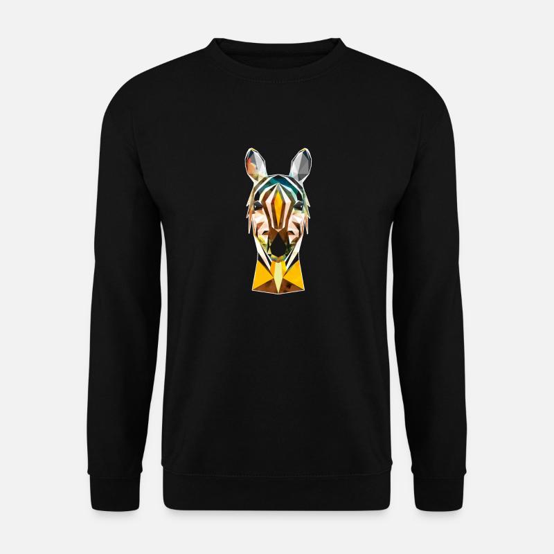 Zebra Illustration - Unisex Pullover - Schwarz