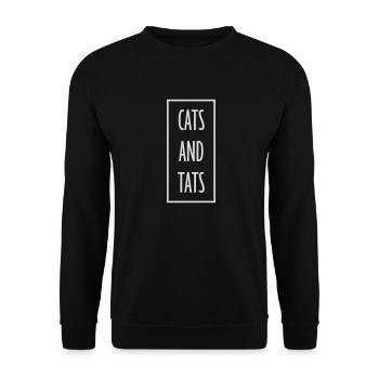 Citation de chats et de tats - Sweat-shirt Unisexe - noir - Devant - Alina (178cm) & Michal (187cm)