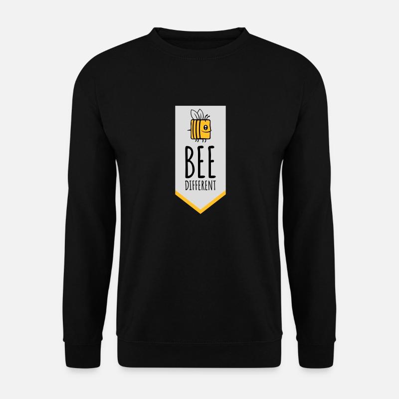 bee different Spruch Zitat - Unisex Pullover - Schwarz