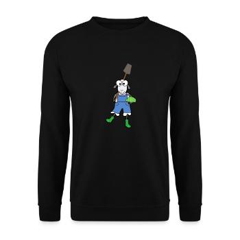 Gardening Gardener - Unisex Sweatshirt - black - Front - Alina (178cm) & Michal (187cm)