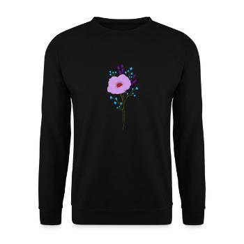 Blumenstrauß - Unisex Pullover - Schwarz - Vorne - Alina (178cm) & Michal (187cm)
