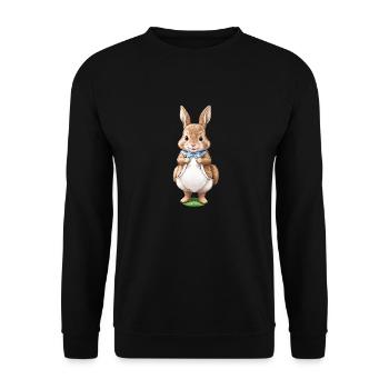 Cute Bunny Brown 5 - Unisex Sweatshirt - black - Front - Alina (178cm) & Michal (187cm)