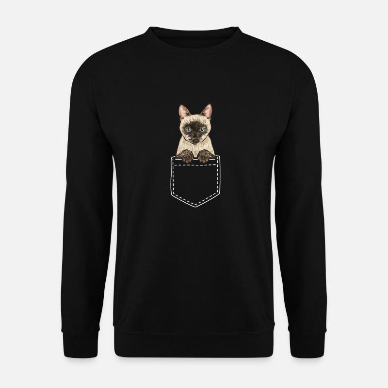 Siamkatze Katze Siamese - Unisex Pullover - Schwarz