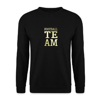 Football Team Mannschaft - Unisex Sweatshirt - black - Front - Alina (178cm) & Michal (187cm)