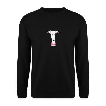Lévrier à collier - Sweat-shirt Unisexe - noir - Devant - Alina (178cm) & Michal (187cm)