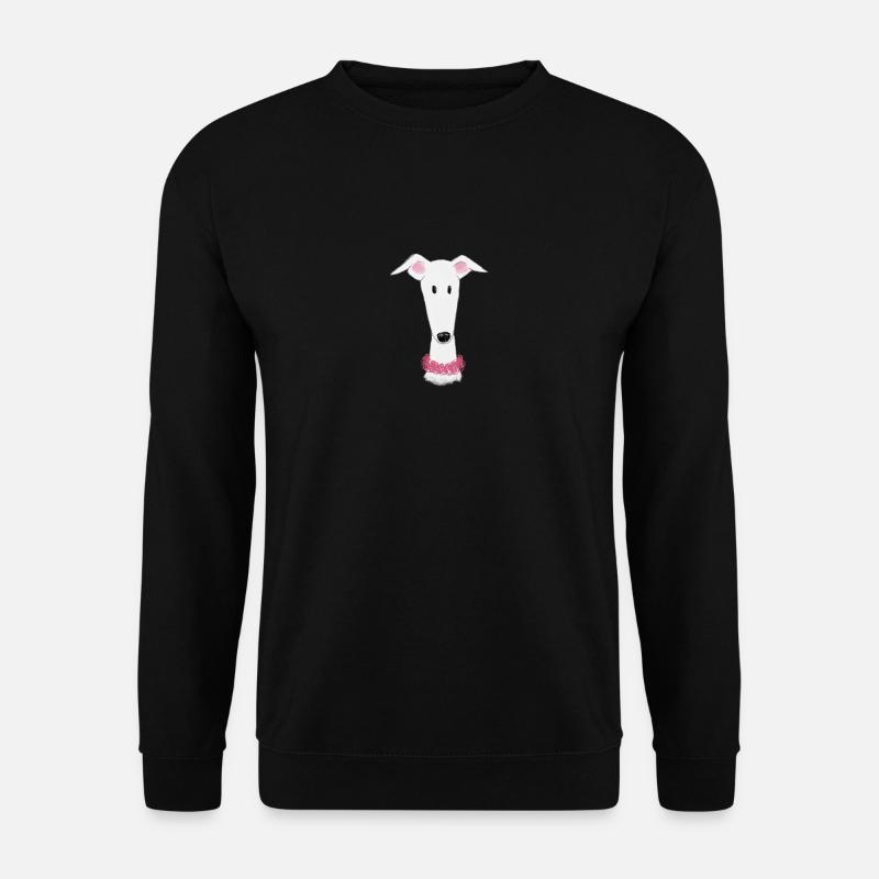 Windhund mit Halsband - Unisex Pullover - Schwarz