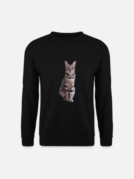 Katze Kätzchen Tigerkatze Katzenshirt Geschenk - Unisex Pullover - Schwarz