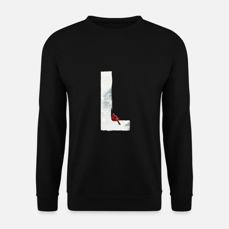 L– dekoratives Schriftzeichen – Winter - Unisex Pullover - Schwarz