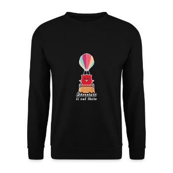 Heißluftballon & Ballon Fahrer Geschenk - Unisex Pullover - Schwarz - Vorne - Alina (178cm) & Michal (187cm)