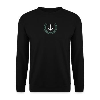 L’ancre dans la vie - Sweat-shirt Unisexe - noir - Devant - Alina (178cm) & Michal (187cm)