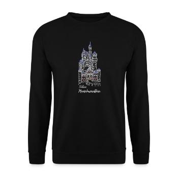 Neuschwanstein Castle, Bavaria, Germany - Unisex Sweatshirt - black - Front - Alina (178cm) & Michal (187cm)