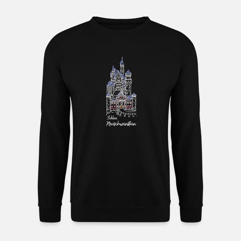 Neuschwanstein Castle, Bavaria, Germany - Unisex Sweatshirt - black
