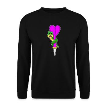 Schlange Dart Dartpfeil - Unisex Pullover - Schwarz - Vorne - Alina (178cm) & Michal (187cm)