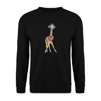 Giraffe Clown - Unisex Pullover - Schwarz - Vorne - Alina (178cm) & Michal (187cm)