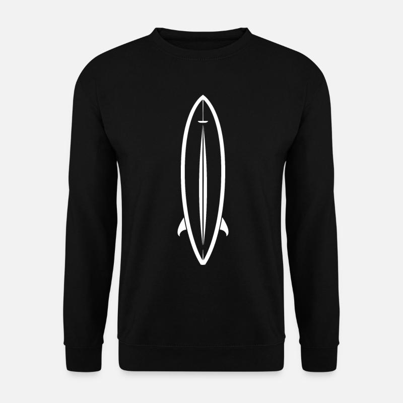 Surfboard Line Art - Unisex Sweatshirt - black