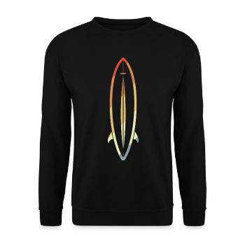 Surfboard Sketch Vintage - Unisex Sweatshirt - black - Front - Alina (178cm) & Michal (187cm)