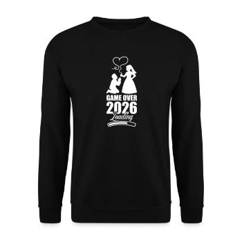 Game Over 2026 Hochzeit - Unisex Pullover - Schwarz - Vorne - Alina (178cm) & Michal (187cm)