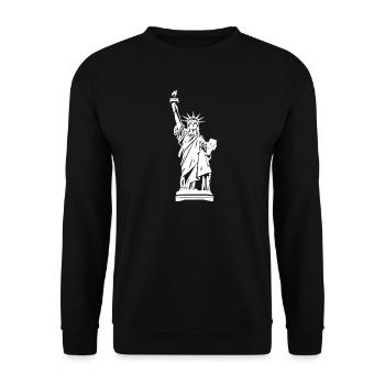 Statue de la Liberté - Sweat-shirt Unisexe - noir - Devant - Alina (178cm) & Michal (187cm)