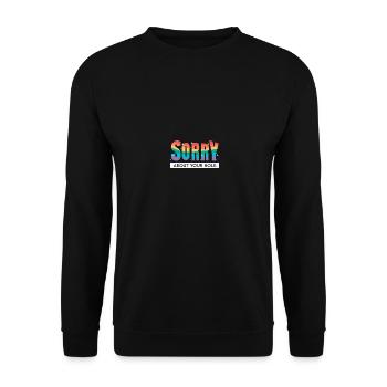 Schwule LGBT Pride Gay Rainbow Flag - Unisex Pullover - Schwarz - Vorne - Alina (178cm) & Michal (187cm)