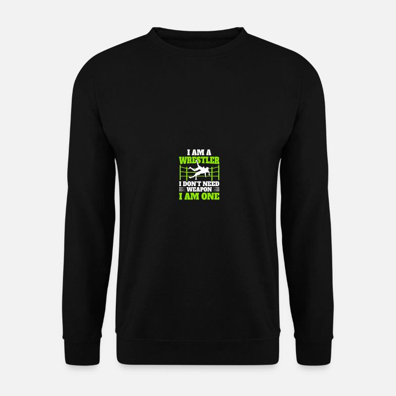 Wrestling Ringer - Unisex Pullover - Schwarz