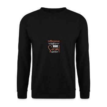 Travailleur social scolaire - Sweat-shirt Unisexe - noir - Devant - Alina (178cm) & Michal (187cm)