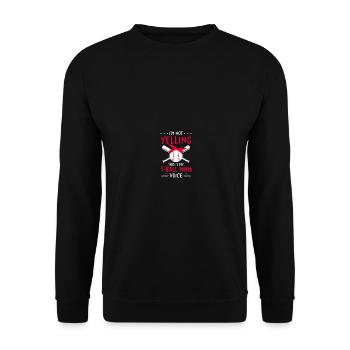 Teeball Tee Ball Tball Mom - Unisex Pullover - Schwarz - Vorne - Alina (178cm) & Michal (187cm)