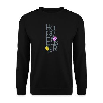Happy Easter - Unisex Sweatshirt - black - Front - Alina (178cm) & Michal (187cm)
