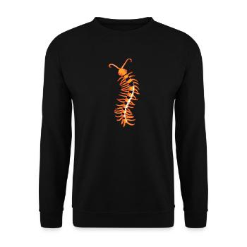 Skolopender centipede Centipede poisonous poison - Unisex Sweatshirt - black - Front - Alina (178cm) & Michal (187cm)