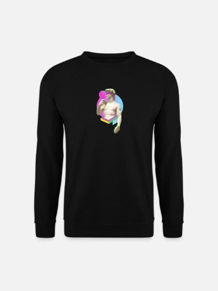 Michelangelo David Statue Modern Urban Geschenk - Unisex Pullover - Schwarz