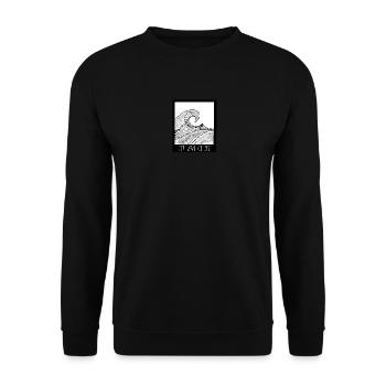 Die Welle deines Lebens - Unisex Pullover - Schwarz - Vorne - Alina (178cm) & Michal (187cm)