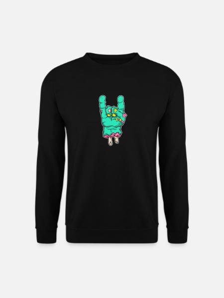 Zombie Hand Rock Halloween Kostüm - Unisex Pullover - Schwarz