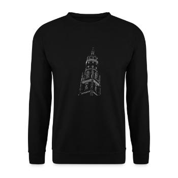 Nördlingen T-Shirt Daniel weiß - Unisex Pullover - Schwarz - Vorne - Alina (178cm) & Michal (187cm)
