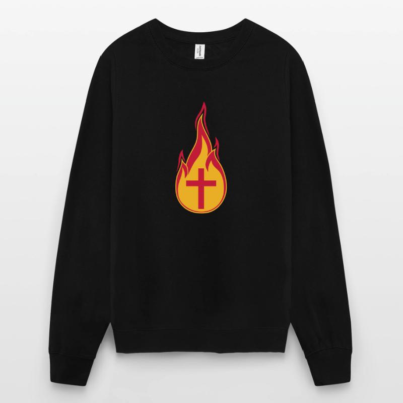 fire flames hot burn burned torch loder Unisex Sweatshirt