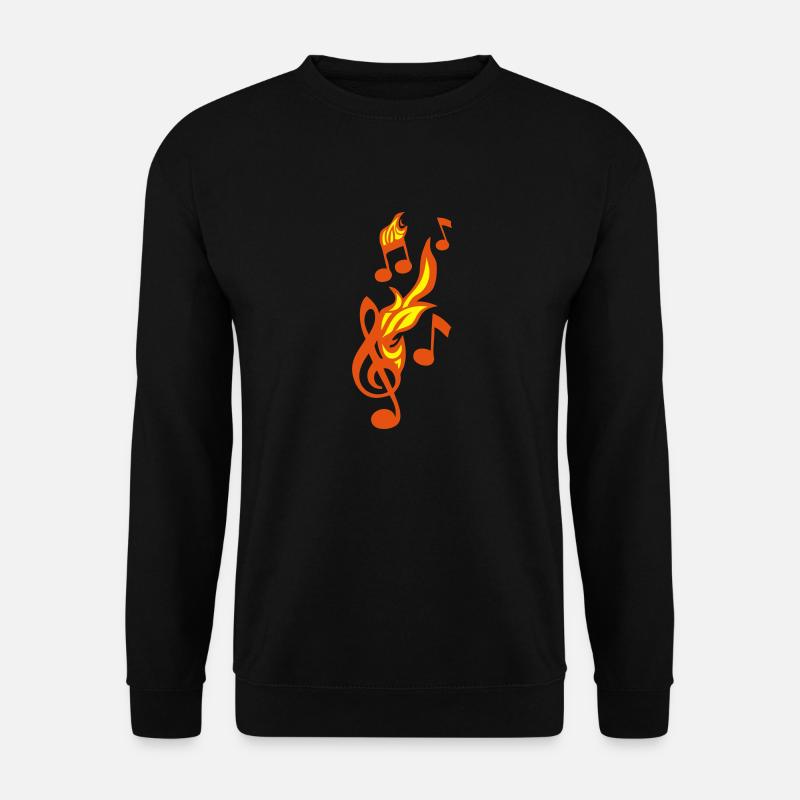 Musiknote Flammenschlüssel - Unisex Pullover - Schwarz