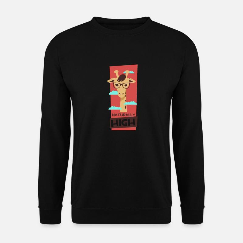 Giraffe - Naturally High - Unisex Sweatshirt - black