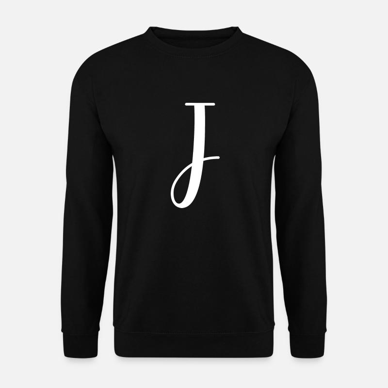 Calligraphy, initial J - Unisex Sweatshirt - black