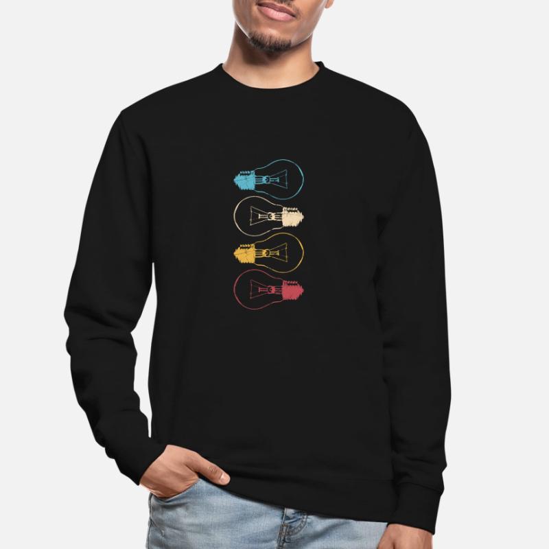Idea Light Bulb Light Brain Cool Lamp Thinking 2 Unisex Sweatshirt