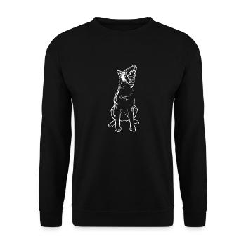 Malinois Belgian Shepherd Mechelaar Dog - Unisex Sweatshirt - black - Front - Alina (178cm) & Michal (187cm)