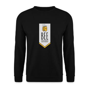 bee different saying quote - Unisex Sweatshirt - black - Front - Alina (178cm) & Michal (187cm)