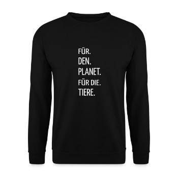 veggie veganer geburtstagsgeschenk veganismus - Unisex Pullover - Schwarz - Vorne - Alina (178cm) & Michal (187cm)
