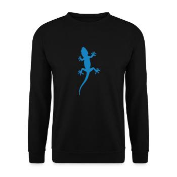 Gecko 01 - Unisex Sweatshirt - black - Front - Alina (178cm) & Michal (187cm)