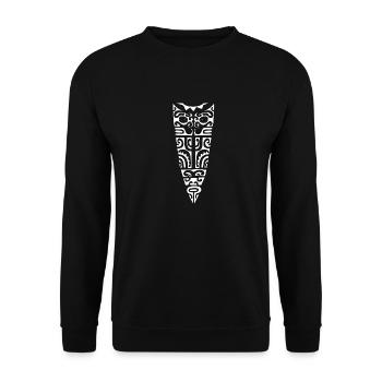 logo poitrine maori 110 blanc - Sweat-shirt Unisexe - noir - Devant - Alina (178cm) & Michal (187cm)
